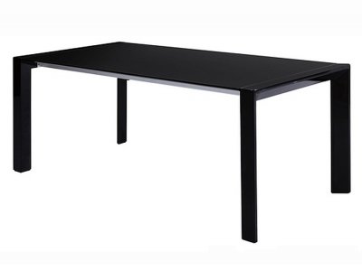 Fiore Extendable Dining Table in Black w/Options by Whiteline