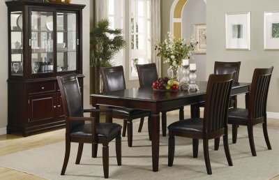 Ramona Dining Table 101631 in Rich Brown w/Options