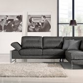 1372 Sectional Sofa in Gray Fabric by At Home USA