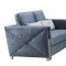 Kingston Sofa & Loveseat Set in Blue Velvet w/Options