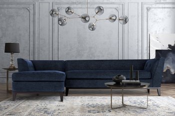 Jess Sectional Sofa TOV-L4913 in Navy Linen by TOV Furniture [TVSS-TOV-L4913-Jess Navy]