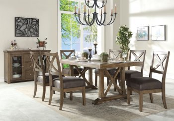 Boyden 77115 7Pc Dining Set in Antique Oak by Acme w/Options [AMDS-77115-Boyden]