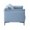 Mesut Sofa LV02387 in Light Blue Leather by Acme w/Options