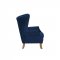 Adonis Accent Chair Set of 2 59519 in Navy Blue Velvet by Acme