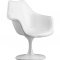 White Fiberglass Contemporary Occasional Swivel Chair