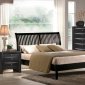 Dark Espresso Finish Contemporary Bed w/Optional Casegoods