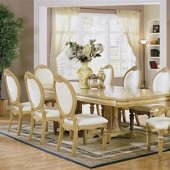 Antique White Finish Formal Stylish Dining Room