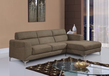 U5200 Sectional Sofa in Olive Fabric by Global Furniture USA [GFSS-U5200]