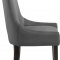 Demi Dining Chair 723 Set of 2 Grey Velvet Fabric by Meridian