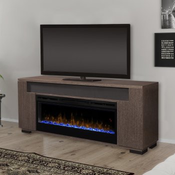 Haley Electric Fireplace Media Console in Rift Grey by Dimplex [SFDX-Haley Rift Grey]