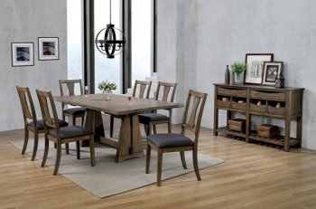 Benllech 7Pc Dining Set CM3309T in Light Oak w/Options [FADS-CM3309T-Benllech]