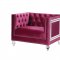 Heibero Sofa LV01400 in Burgundy Velvet by Acme w/Options