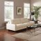 504301 Ava Sofa in Cream Bonded Leather by Coaster w/Options