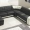 T139 Sectional Sofa in Black & White Leather by VIG