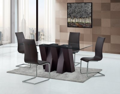 D796DT Dining Table in Wenge by Global w/Optional Chairs