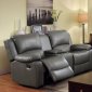 Sarles Reclining Sofa CM6326 in Gray Leatherette w/Options