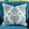 Celeste SM2226 Sofa in Azure Blue Fabric w/Options