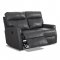 Daphne Motion Sofa in Charcoal Leather Match by Klaussner