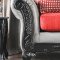 Midleton Sofa SM7440 in Gray/Red Leatherette & Chenille w/Opt