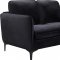 Poppy Sofa 690 in Black Velvet Fabric by Meridian w/Options