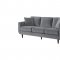 Rand Sofa & Loveseat Set 9329GY in Grey Velvet by Homelegance