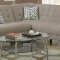 F6885 Sectional Sofa in Sand Velveteen Fabric by Boss