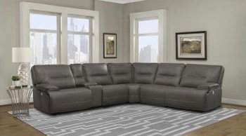 Josephine 5150 Power Motion Sectional Sofa in Gray by Manwah [SFMLSS-5150 Josephine Gray]