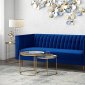 Sebastian Sofa TOV-S148 in Navy Velvet Fabric by TOV Furniture