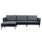 Harun Sectional Sofa 51480 in Gray Fabric by Acme