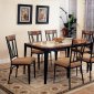 Black Metal Base & Faux Marble Top Modern 5Pc Dining Set