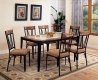 Black Metal Base & Faux Marble Top Modern 5Pc Dining Set