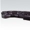 Oleta 52550 Sectional Sofa in Dark Brown Leather by Acme