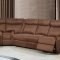 U8303 Motion Sectional Sofa in Chocolate Fabric by Global