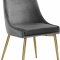 Karina Dining Chair 783 Set of 4 Grey Velvet Fabric by Meridian