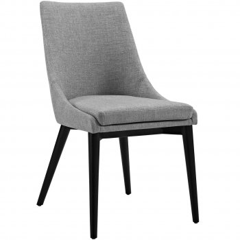 Viscount Dining Chair Set of 2 in Light Gray Fabric by Modway [MWDC-2227 Viscount Light Gray]