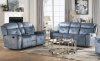 Mariana Motion Sofa 55035 in Silver Blue by Acme w/Options