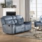 Mariana Motion Sofa 55035 in Silver Blue by Acme w/Options