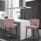 Kelly Counter Stool 791 Set of 2 Pink Velvet Fabric by Meridian