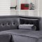 Taylor Sectional Sofa 643 in Grey Velvet Fabric by Meridian