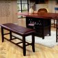 Black & Cherry Two-Tone Finish Modern Counter Table w/Options