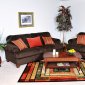 Viva Chocolate Fabric Contemporary 2Pc Sofa & Loveseat Set