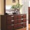 Dark Cherry Finish Hyland Modern Bedroom w/Options By Coaster