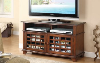 Dark Oak Finish Contemporary TV Stand w/Storage Cabinet [PXTV-F4514]