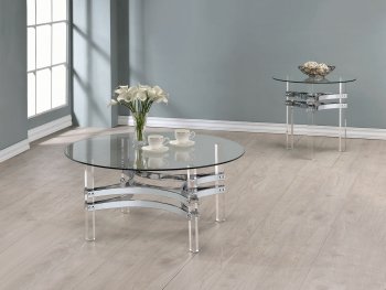 720708 Coffee Table 3Pc Set by Coaster w/Glass Top [CRCT-720708]