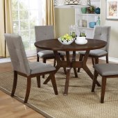 Abelone CM3354RT 5PC Dinette Set w/Round Table in Walnut