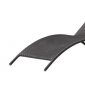 Black Modern Outdoor Chaise Lounger w/Aluminum Tube Frame