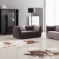 Light Brown Fabric Modern 3Pc Sofa, Loveseat & Chair Set