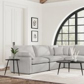 Collins Power Motion Sectional Sofa 609560P Gray Fabric -Coaster