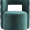 Theo Accent Chair 594 in Green Velvet by Meridian