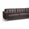 Babbit Sectional Sofa in Brown Leather by Wholesale Interiors